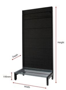 White single-sided wire shelving gondola starter bay with base shelf, ideal for retail, 1800mm height.