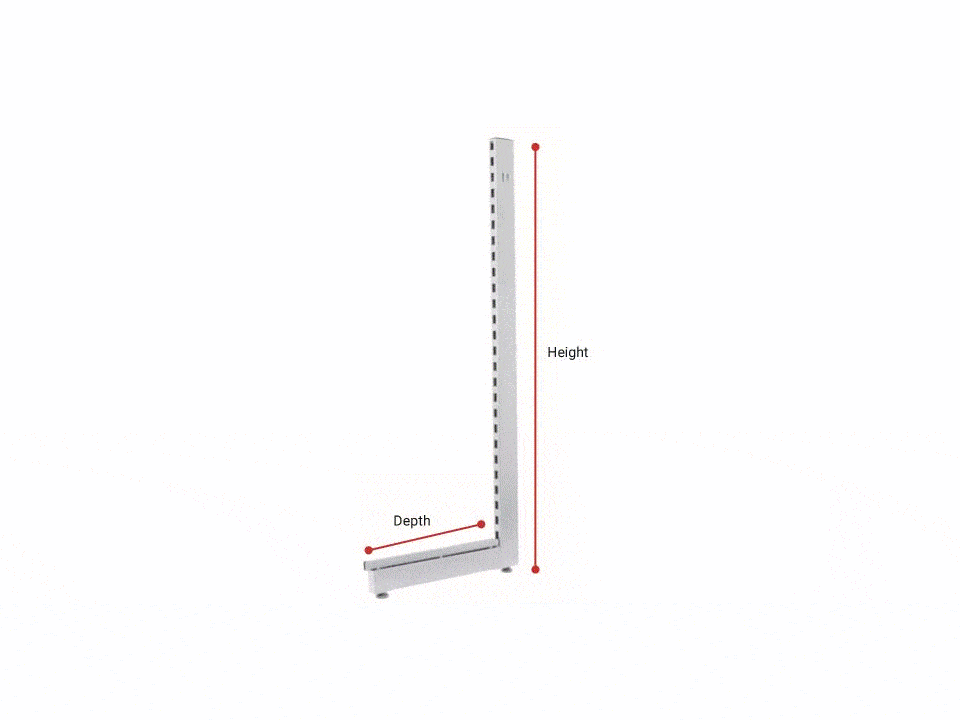 1500mm double post with low base leg, steel shelving component for warehouse and storage solutions in Australia.