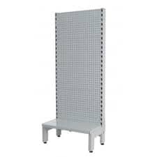 White single-sided 600mm width medium duty gondola shelving unit, ideal for retail or storage solutions in Australia.