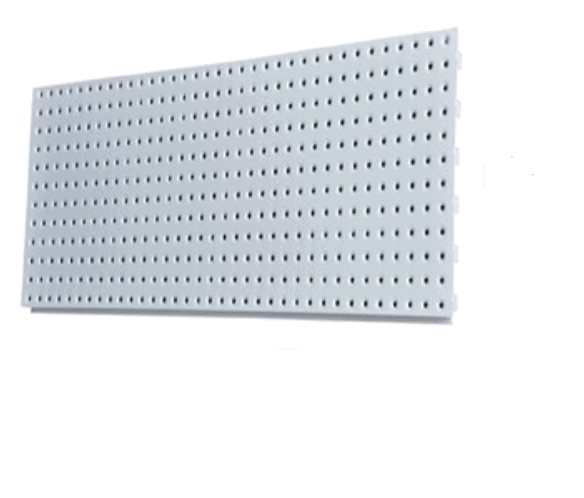 Sturdy gondola shelving back panel for retail store display, durable metal storage solution, 300x256 dimensions.