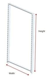 Industrial shelving end frame for heavy-duty warehouse storage solutions in Australia, premium quality metal structure.