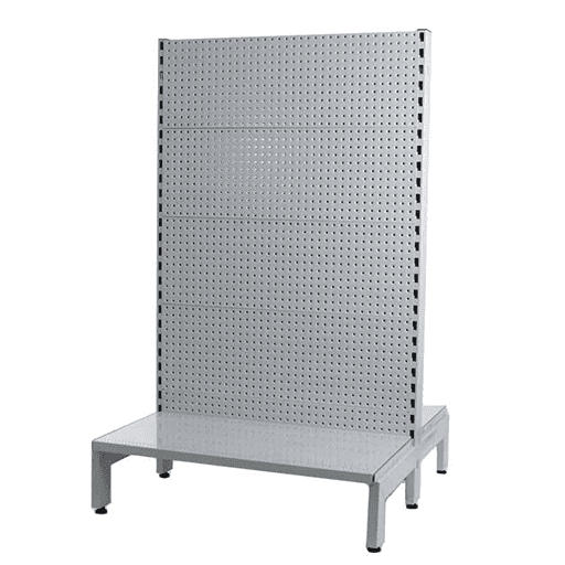 White DS Gondola Shelving Unit, ideal for retail display in Australia, durable and versatile for various store setups.