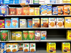 Compact steel shelving in a warehouse showing durable, space-efficient storage solution for organised inventory management.